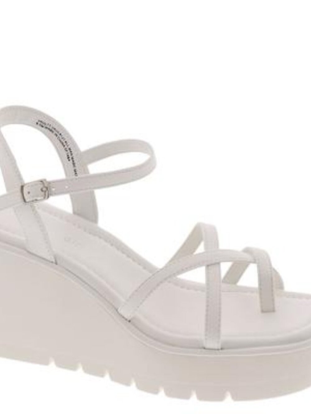Madden Girl Women's 10 White Vaultt Wedge Sandal NIB 60% off Retail